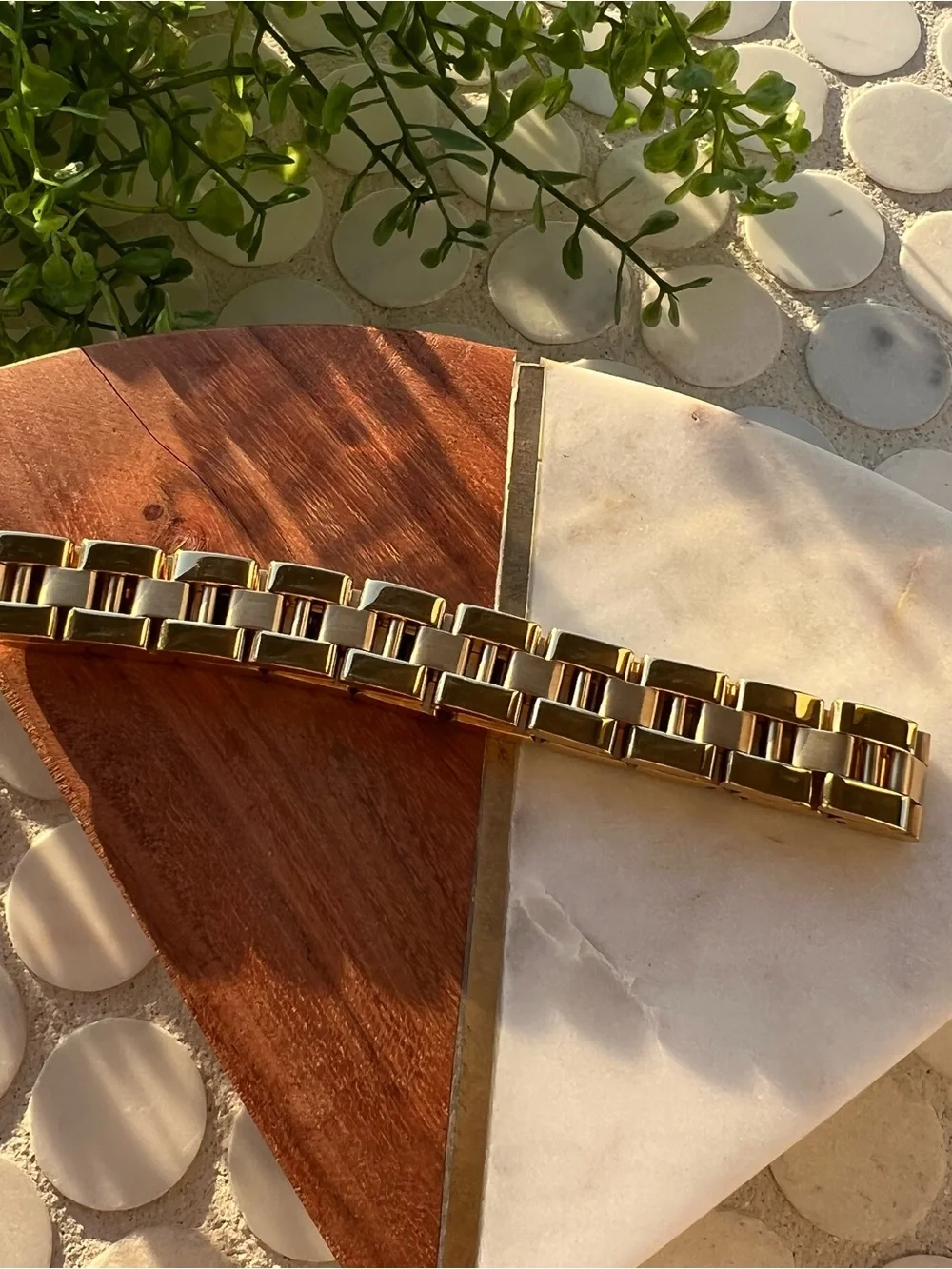 NWOT Mens Citizen yellow-gold-tone stainless steel bracelet
